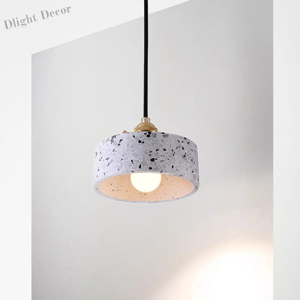 Daniela Modern Terrazzo Pendant - Adjustable Hanging Light With Rotary Switch