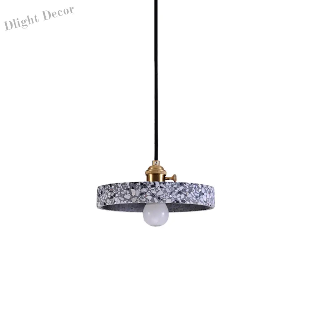 Daniela Modern Terrazzo Pendant - Adjustable Hanging Light With Rotary Switch