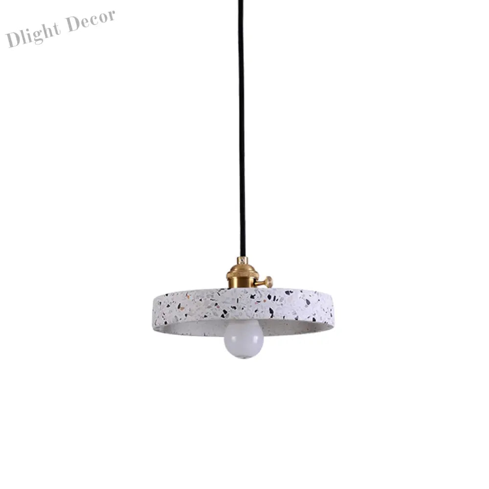 Daniela Modern Terrazzo Pendant - Adjustable Hanging Light With Rotary Switch