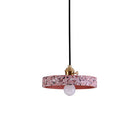 Daniela Modern Terrazzo Pendant - Adjustable Hanging Light With Rotary Switch Pink / 8’