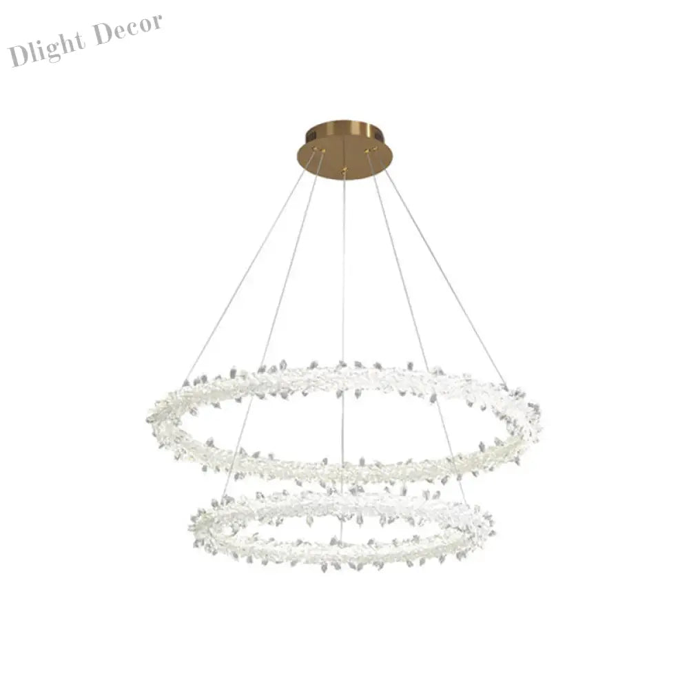 Diana - Modern Crystal Circle Chandelier (Choose Your Size & Tiers)