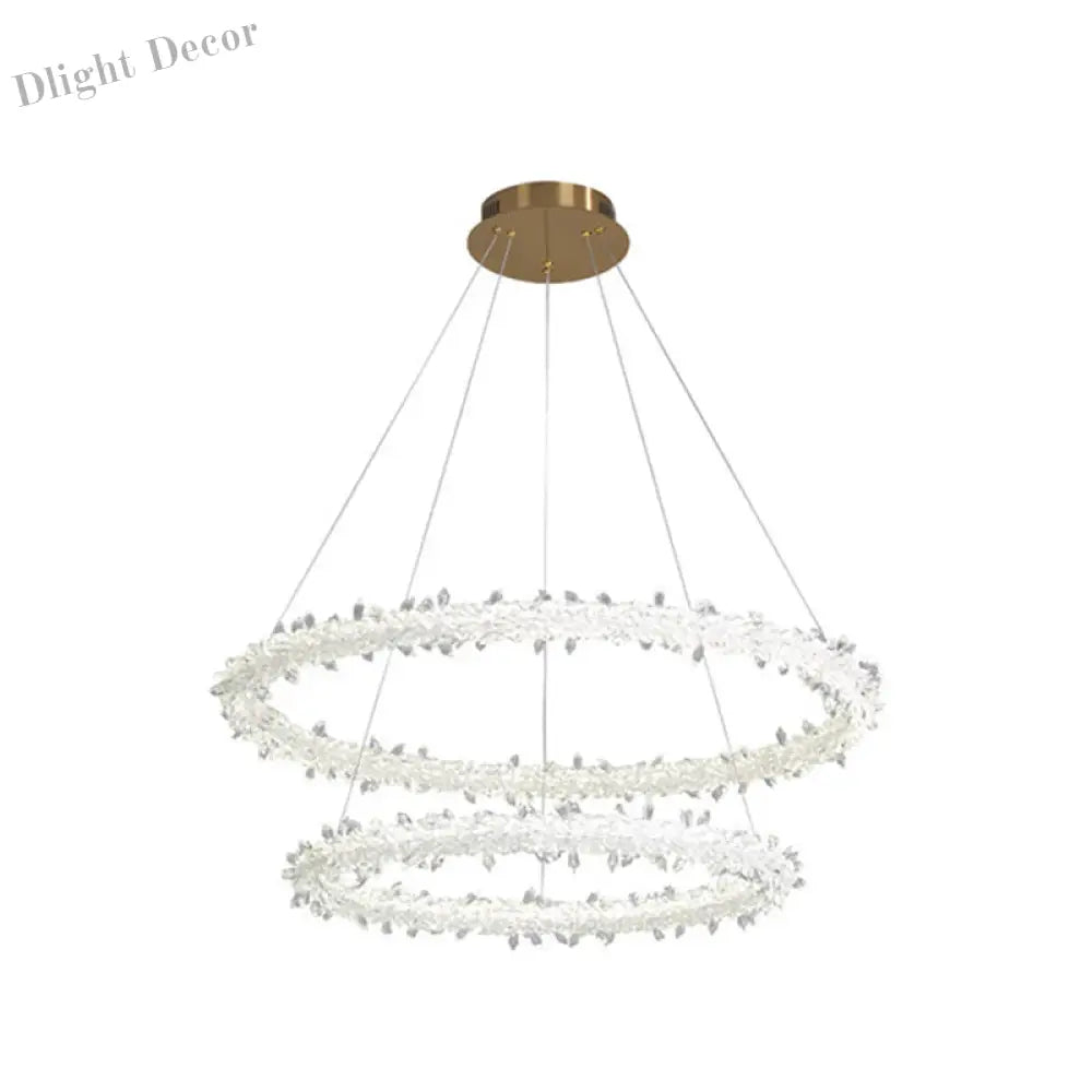 Diana - Modern Crystal Circle Chandelier (Choose Your Size & Tiers)