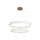 Diana - Modern Crystal Circle Chandelier (Choose Your Size & Tiers) Clear / 16’ + 23.5’ With Lace