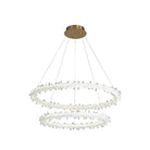 Diana - Modern Crystal Circle Chandelier (Choose Your Size & Tiers) Clear / 24’ + 31.5’ With Lace