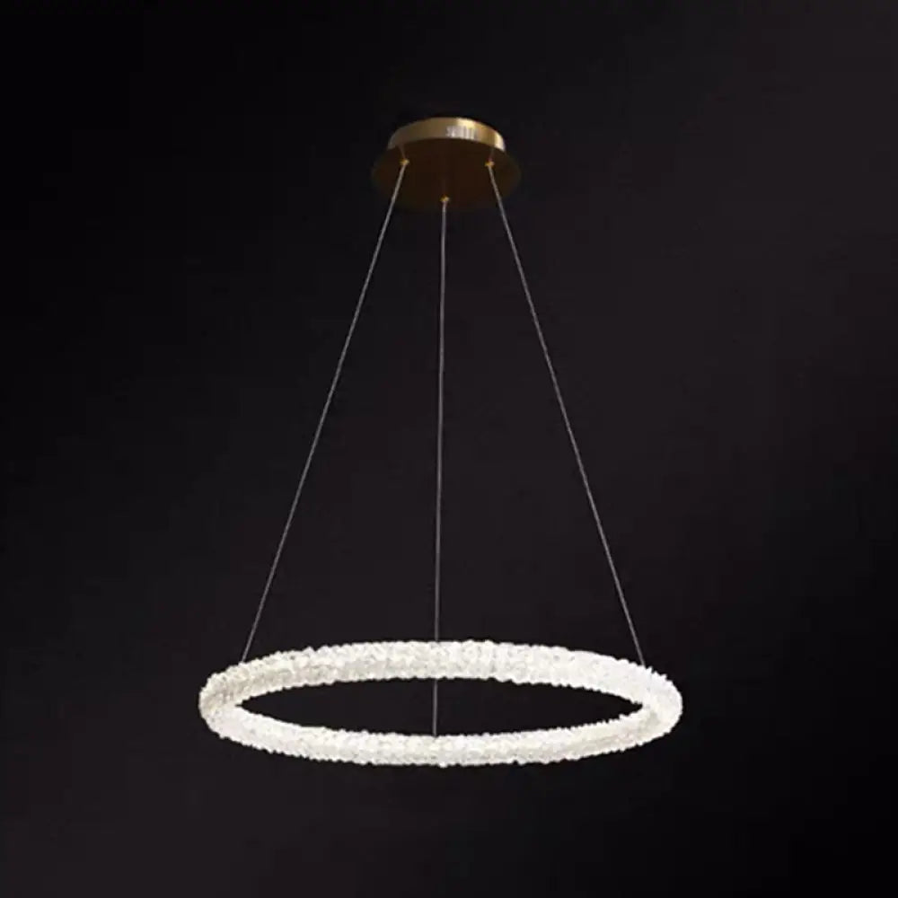 Diana - Modern Crystal Circle Chandelier (Choose Your Size & Tiers) Clear / 39.5’ Circline