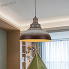 Diana’s Industrial Charm: Blue/Rust Metal Barn Pulley Pendant Lamp Lights