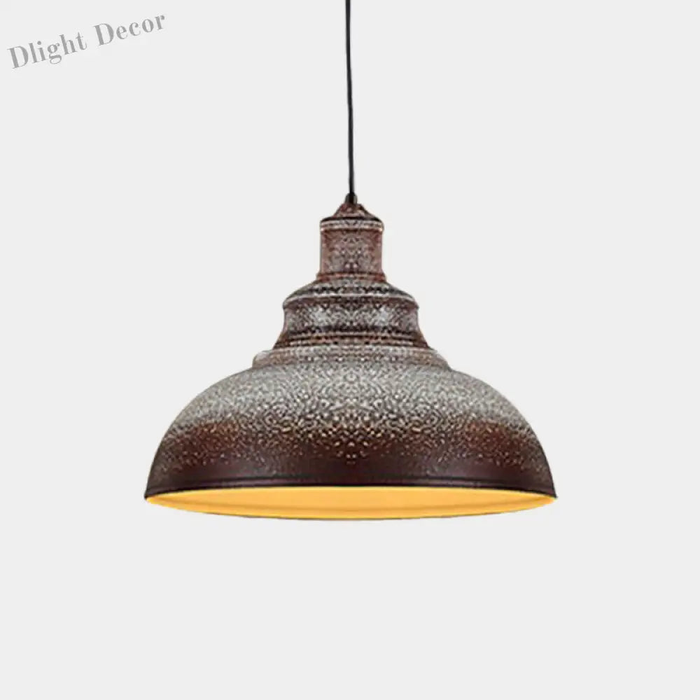 Diana’s Industrial Charm: Blue/Rust Metal Barn Pulley Pendant Lamp Lights