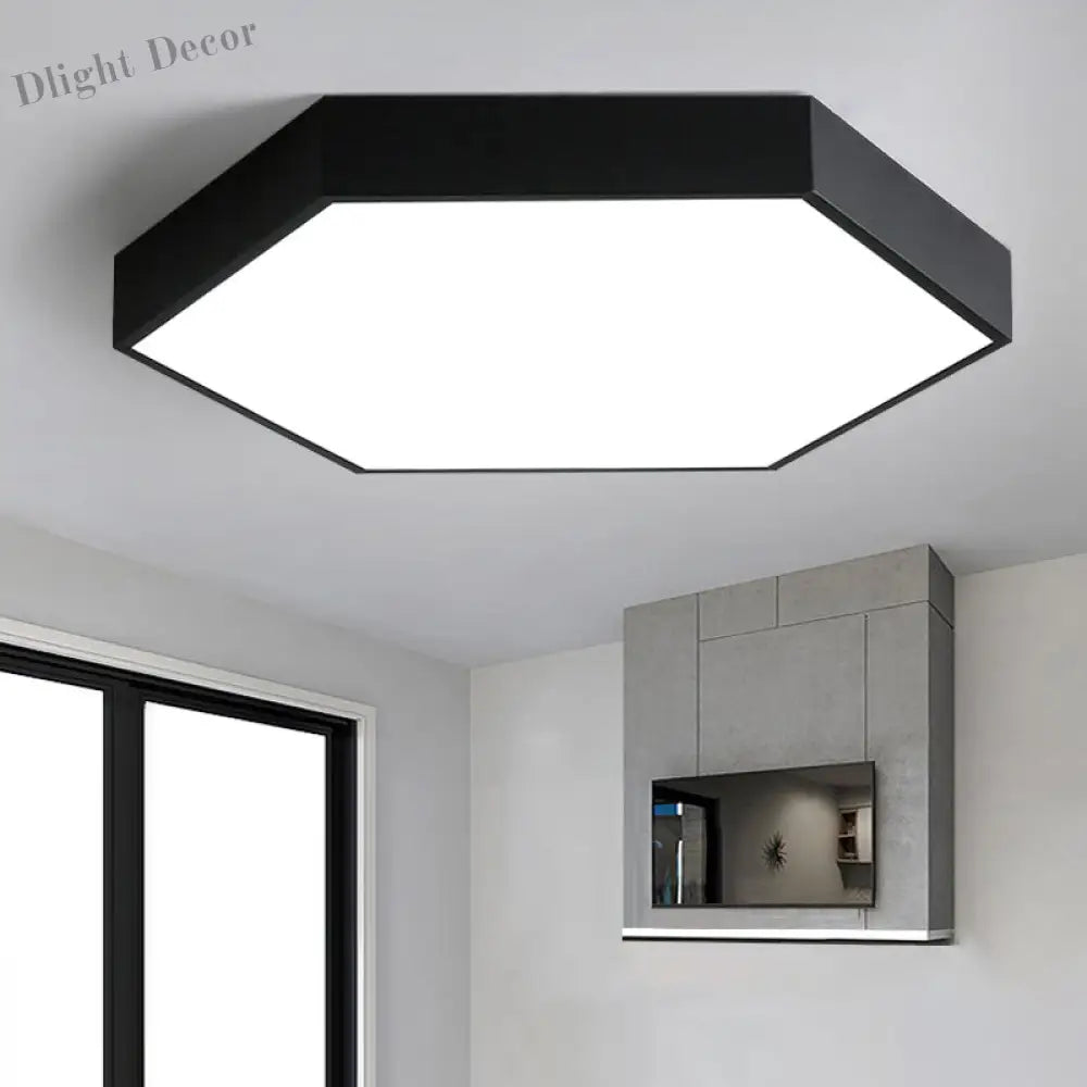 Diana’s Modern Honeycomb Led Flushmount: Illuminate Your Dining Room In Style