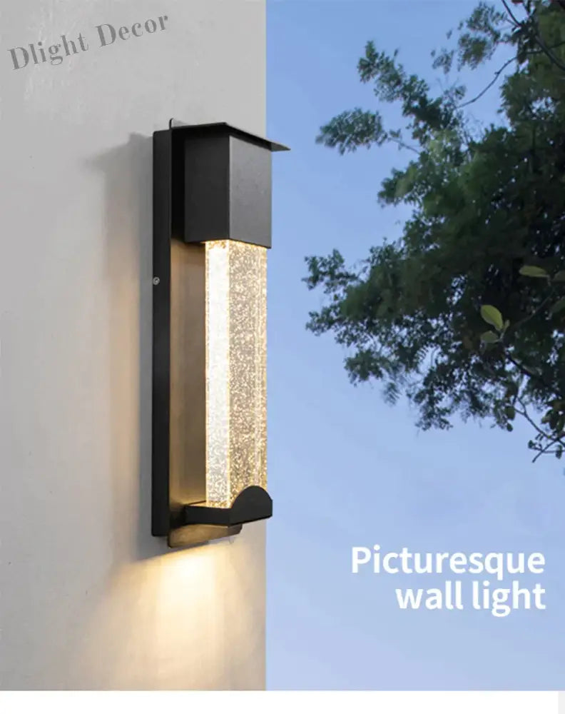 Diane’s Led Wall Lighting With Pir Motion Sensor - Crystal Outdoor Ip65 Waterproof Sconce For