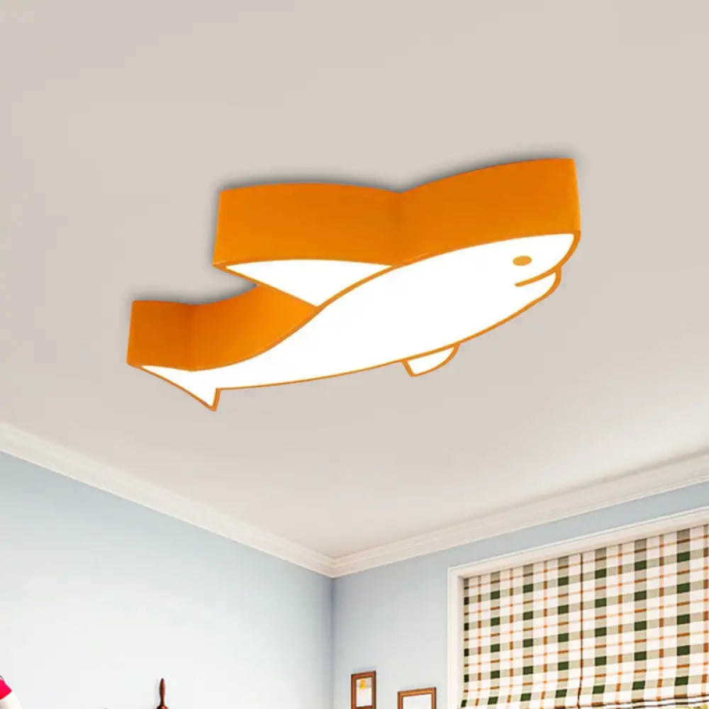 Dive Into Adventure With The Shark Ceiling Light! Yellow