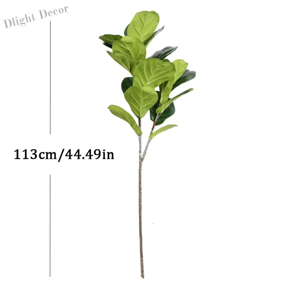 Dlight Decor 113cm Tropical Ficus Tree with Rubber Style Leaves 113cm 2 Forks