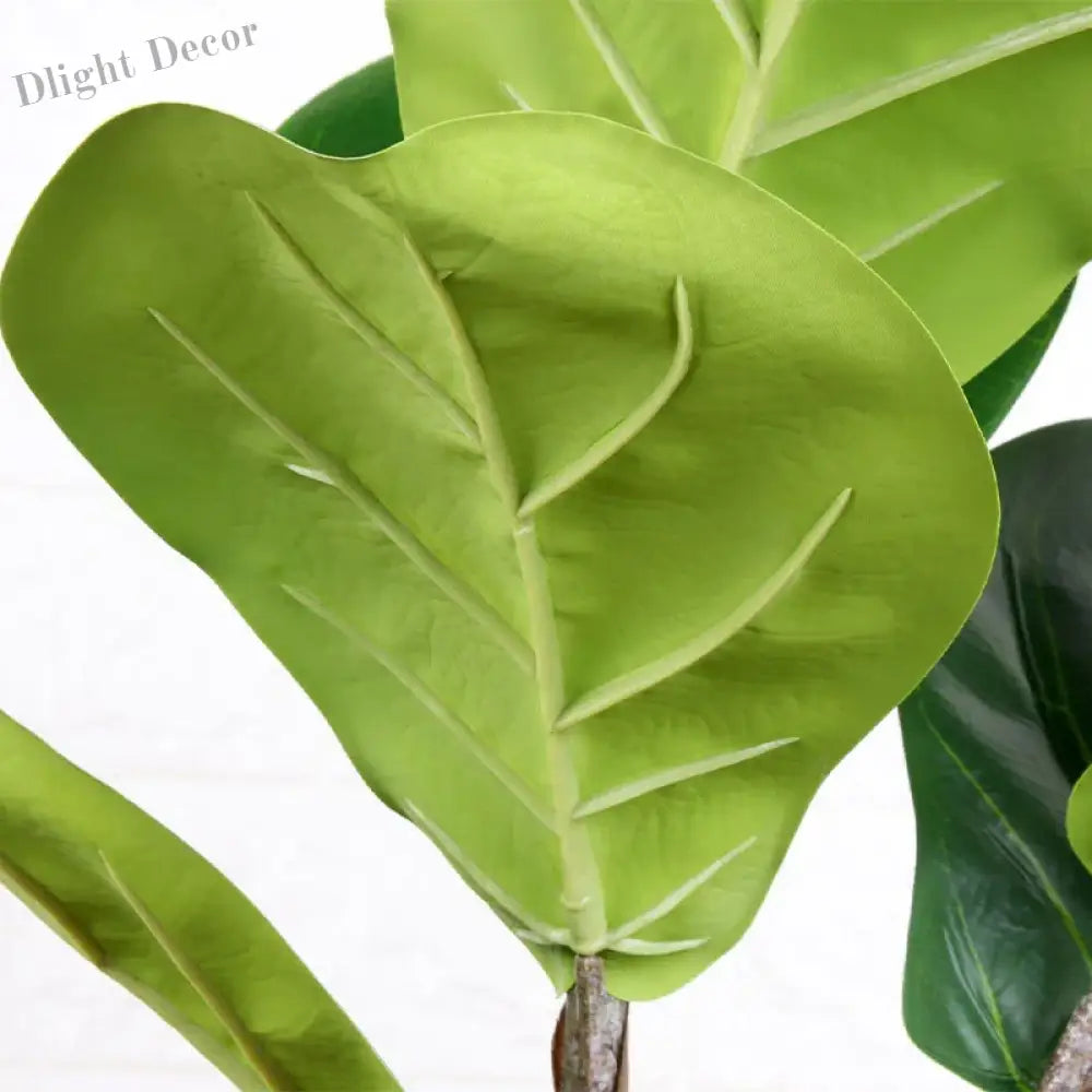 Dlight Decor 113cm Tropical Ficus Tree with Rubber Style Leaves