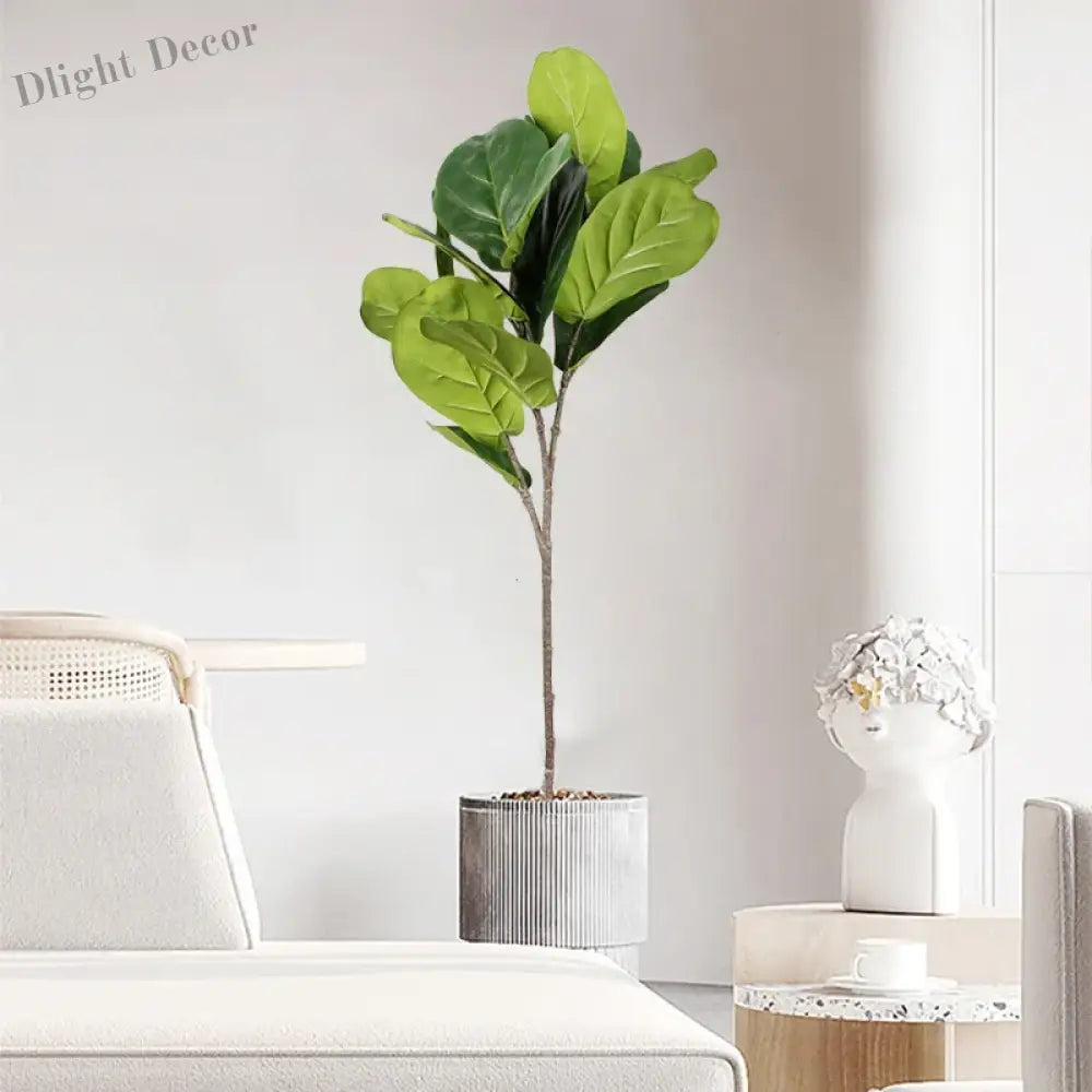Dlight Decor 113cm Tropical Ficus Tree with Rubber Style Leaves