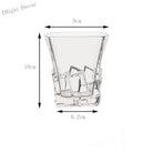 Dlight Decor 310ml Square Glass with Ice Cube Base 310ml / 1pcs Cocktail Glasses