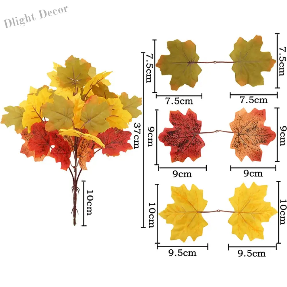 Dlight Decor 39cm Maple Leaf Branch for Autumn and Halloween Decor B