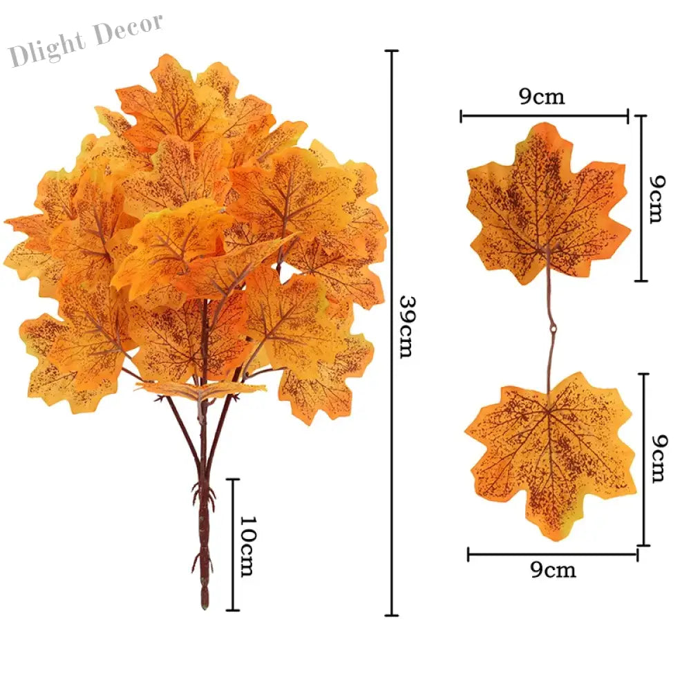 Dlight Decor 39cm Maple Leaf Branch for Autumn and Halloween Decor D