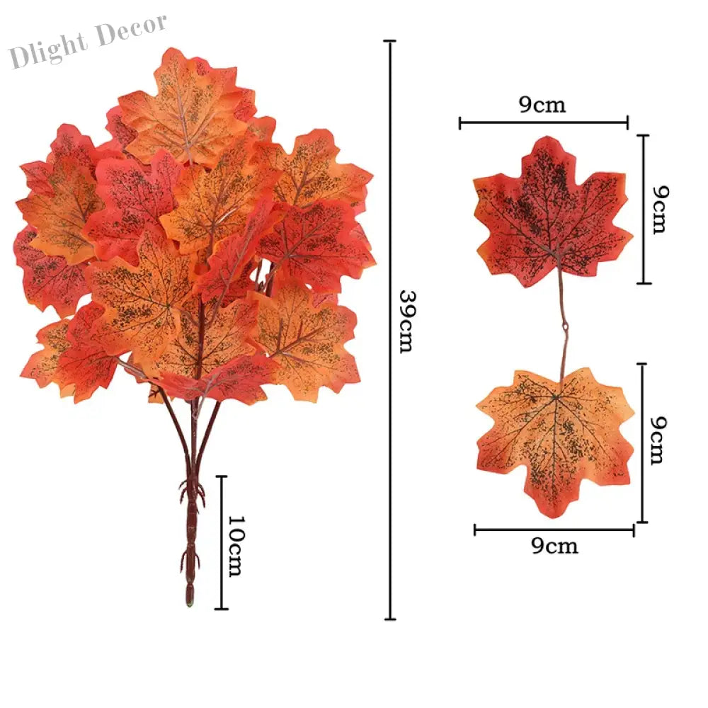 Dlight Decor 39cm Maple Leaf Branch for Autumn and Halloween Decor E