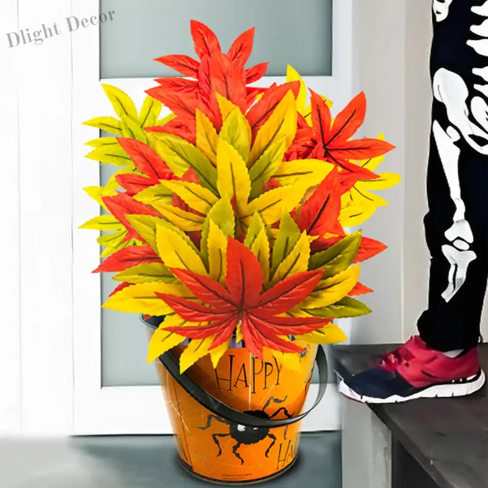 Dlight Decor 43cm Autumn Maple Leaf Branch for Fall Display