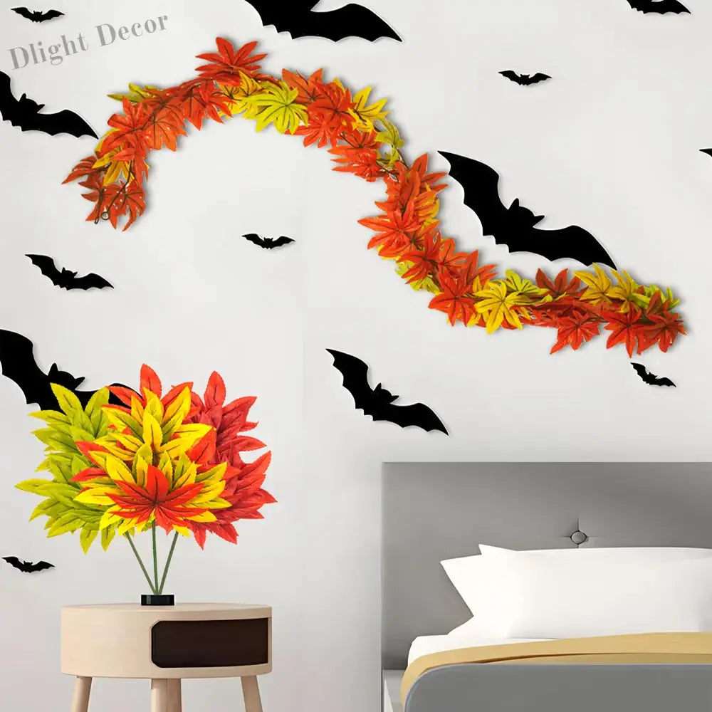 Dlight Decor 43cm Autumn Maple Leaf Branch for Fall Display