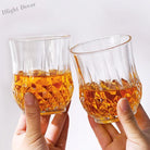 Dlight Decor 4pc Diamond Cut Glass Set 215ml Clear 215ml / 4pcs Cocktail Glasses