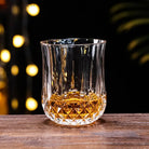 Dlight Decor 4pc Diamond Cut Glass Set 215ml Clear 215ml / 4pcs Cocktail Glasses