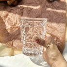 Dlight Decor 4pc Diamond Glass Set 310ml Clear Cups 310ml / 4pcs Glass