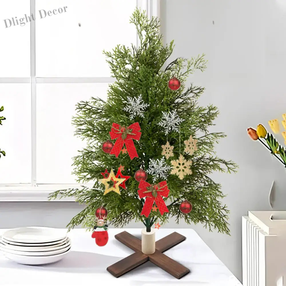 Dlight Decor 50cm Christmas Pine Tree with Realistic Cedar Branch