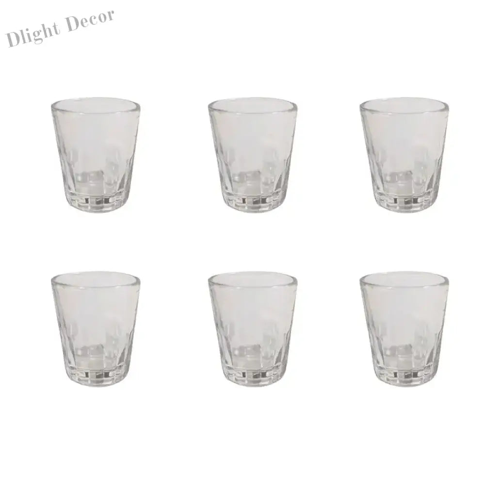 Dlight Decor 6pc Mini One-Sip Glass Set for Tea & Wine 20ml / 6pcs Cocktail Glasses