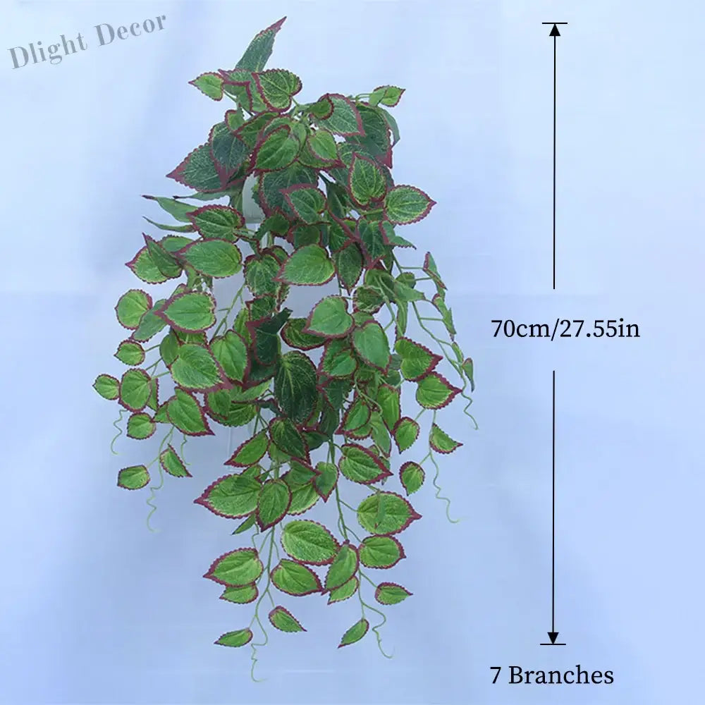 Dlight Decor 70cm Hanging Perilla Vine for Wall and Garden Decor 70cm 7Branches