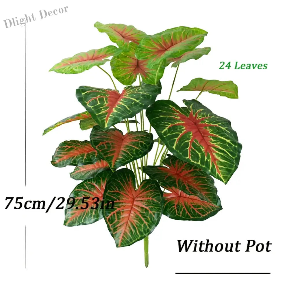 Dlight Decor 75cm Monstera Tree Branch with 24 Tropical Leaves A