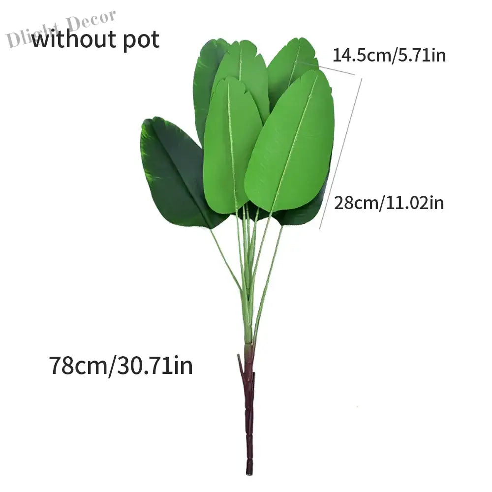 Dlight Decor 78cm Tall Tropical Monstera Plant with Banana Leaves Banana 78cm