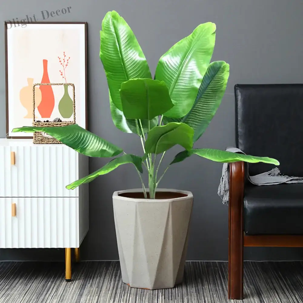 Dlight Decor 78cm Tall Tropical Monstera Plant with Banana Leaves
