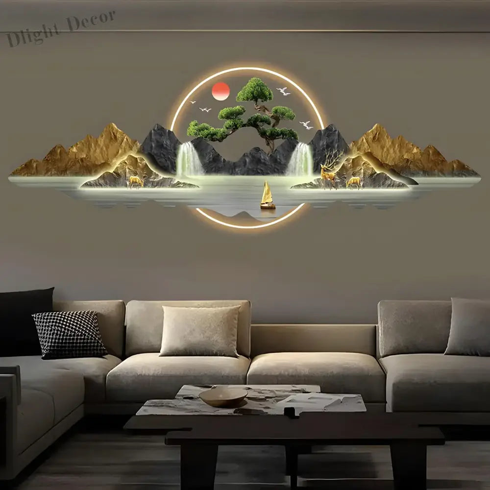 Dlight Decor Acrylic Carved LED Wall Art Light Wall Art