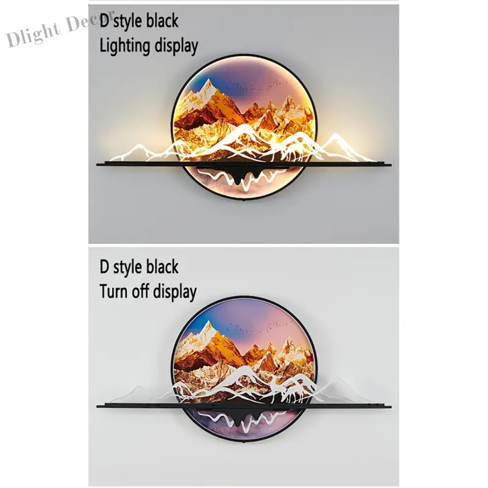Dlight Decor Artistic Landscape Wall Glow Lamp Wall Art