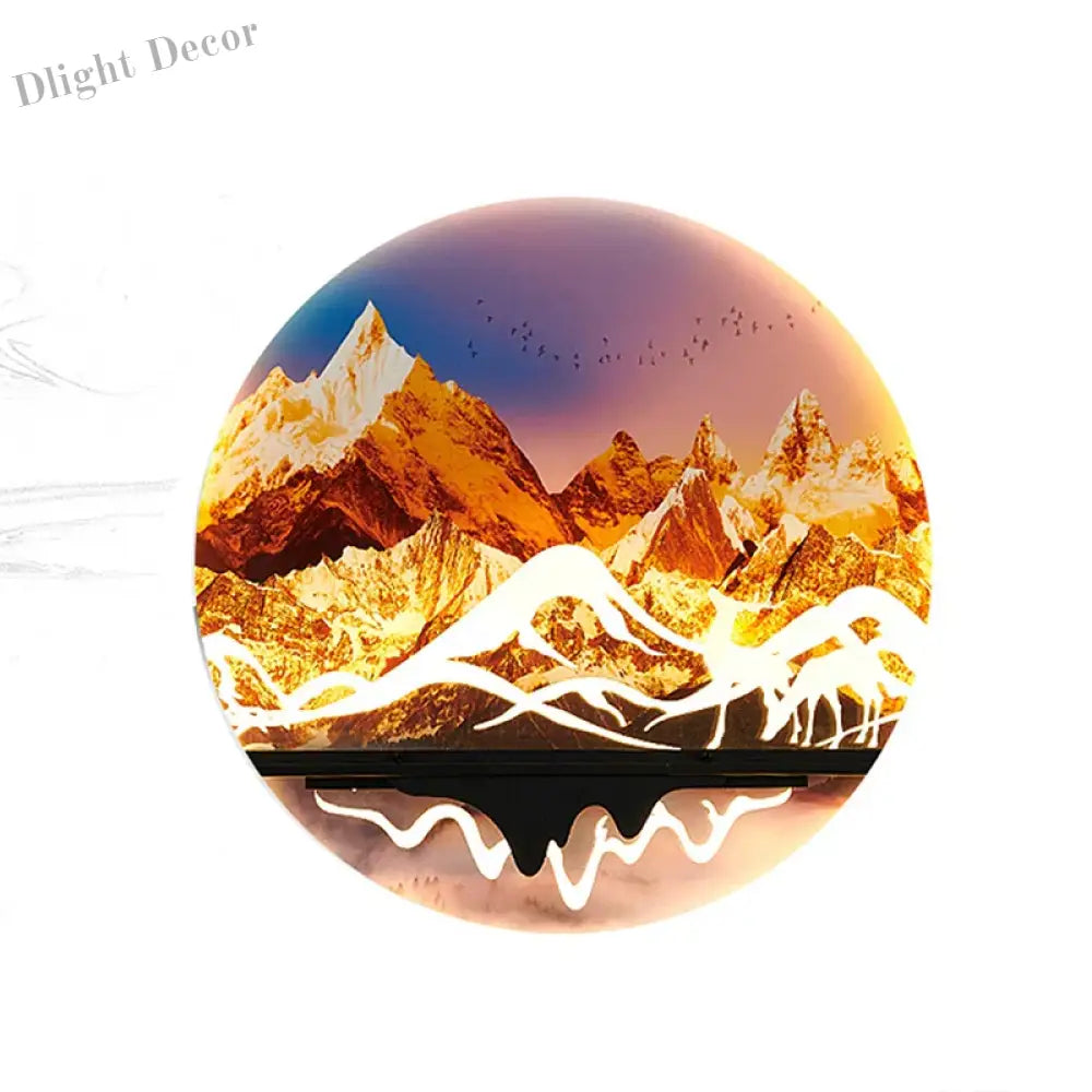 Dlight Decor Artistic Landscape Wall Glow Lamp Wall Art