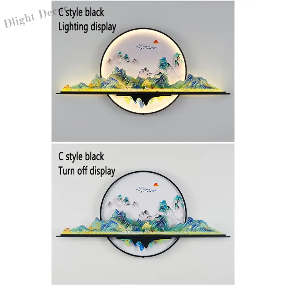 Dlight Decor Artistic Landscape Wall Glow Lamp Wall Art
