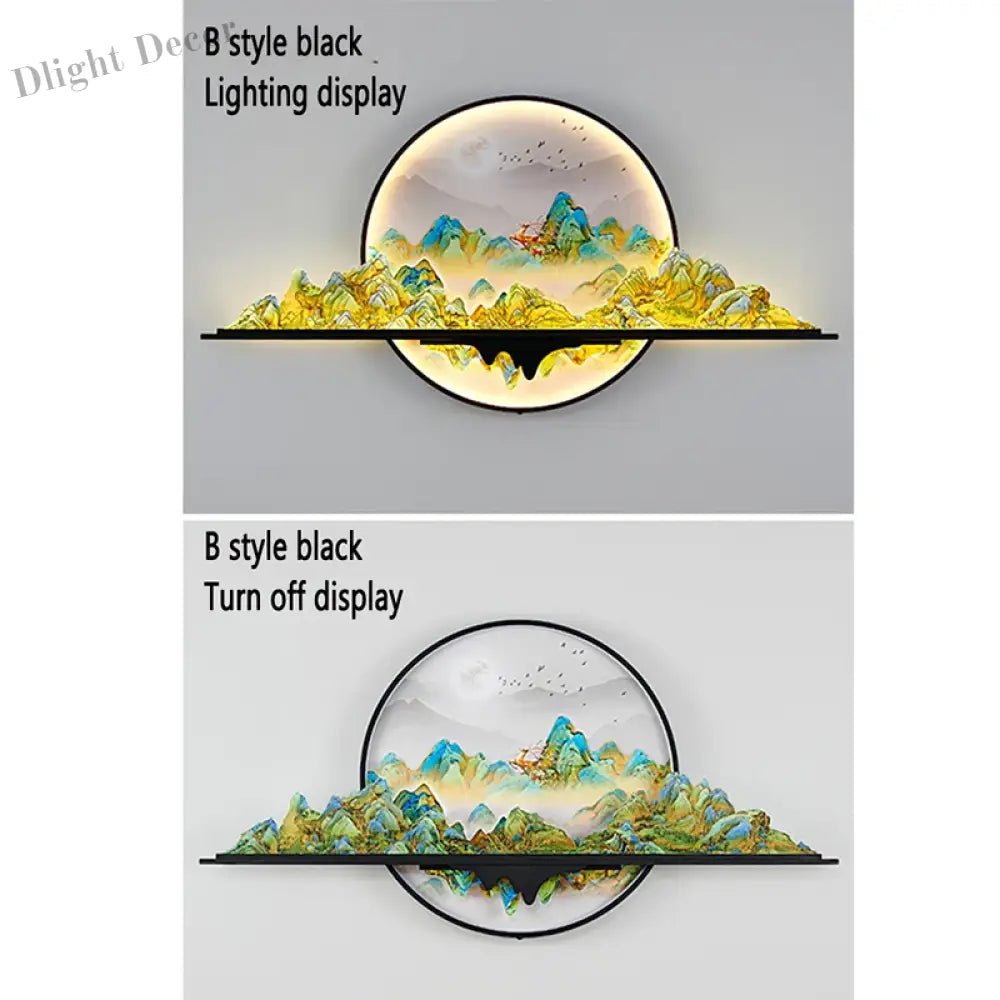 Dlight Decor Artistic Landscape Wall Glow Lamp Wall Art