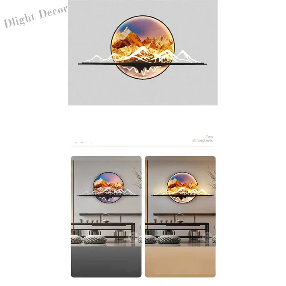 Dlight Decor Artistic Landscape Wall Glow Lamp Wall Art