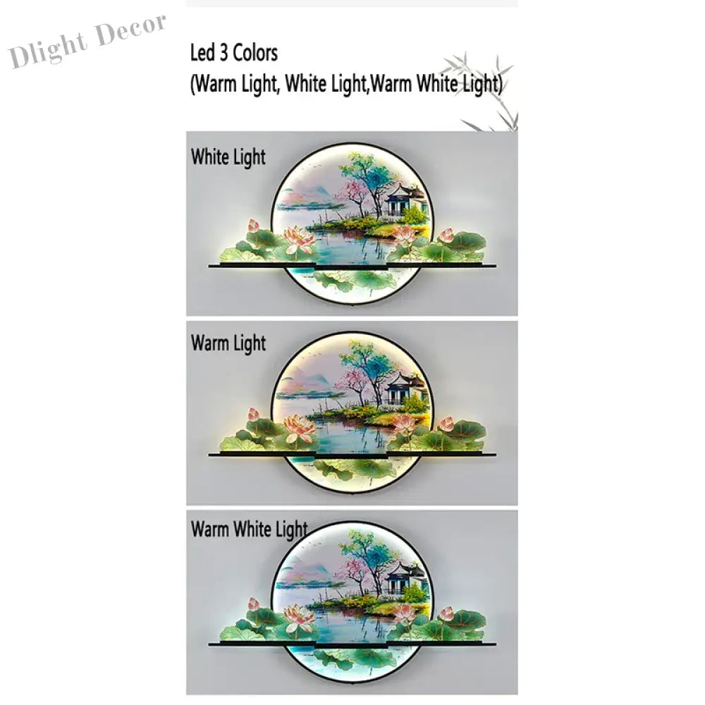 Dlight Decor Artistic Landscape Wall Glow Lamp Wall Art