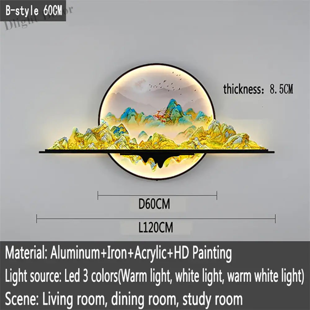Dlight Decor Artistic Landscape Wall Glow Lamp B L120CM / M / CHINA|3 colors Wall Art