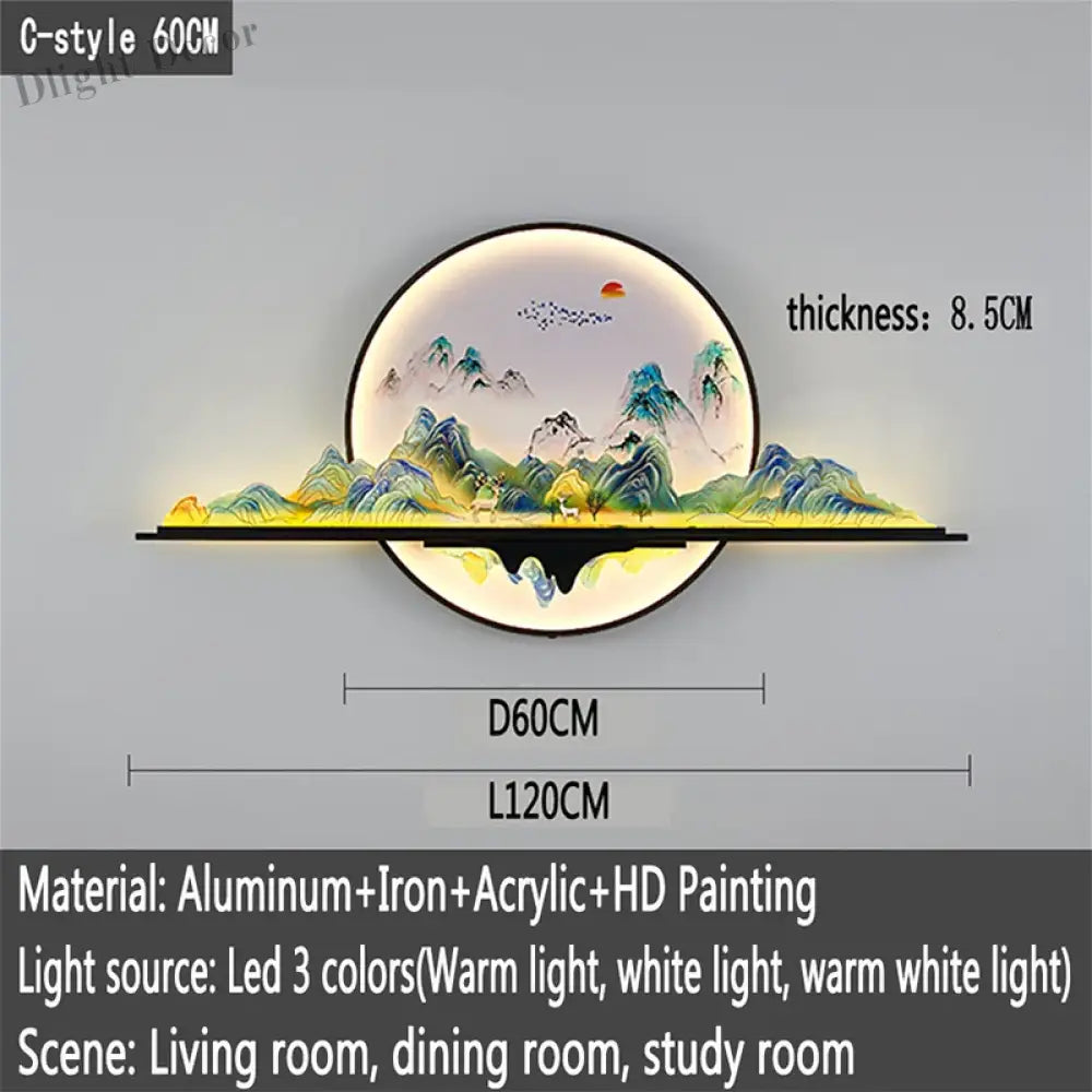Dlight Decor Artistic Landscape Wall Glow Lamp C L120CM / M / CHINA|3 colors Wall Art