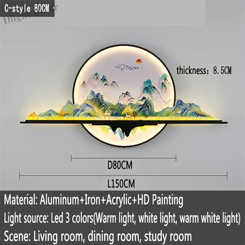 Dlight Decor Artistic Landscape Wall Glow Lamp C L150CM / M / CHINA|3 colors Wall Art