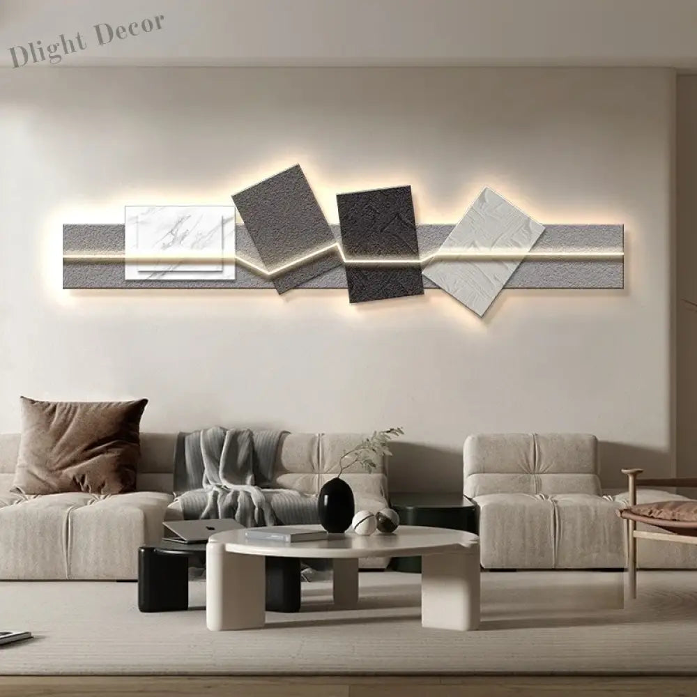 Dlight Decor Artistic Wood Crystal Wall Glow Light Wall Art