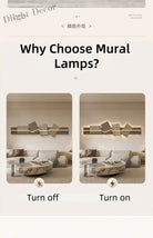 Dlight Decor Artistic Wood Crystal Wall Glow Light Wall Art