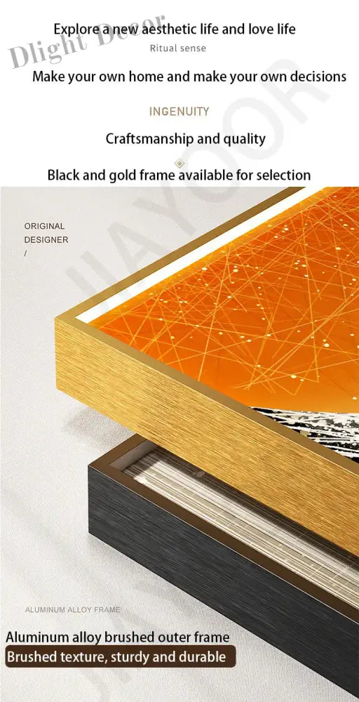 Dlight Decor Artistic Wood Crystal Wall Glow Light Wall Art