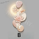 Dlight Decor Butterfly Mural Light for Entrance Walls B / 120X60CM / warm light Wall Art