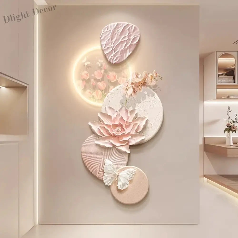 Dlight Decor Butterfly Mural Light for Entrance Walls Wall Art