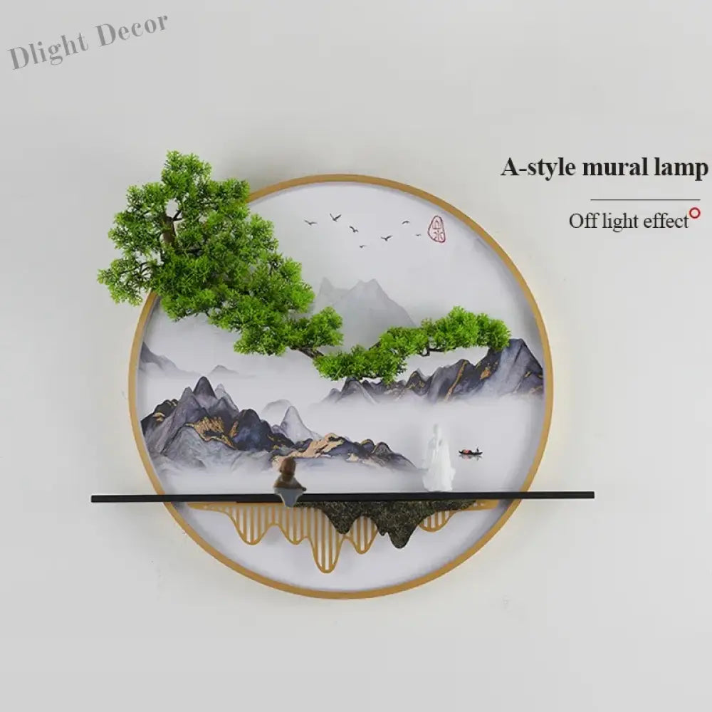 Dlight Decor Chinese Landscape LED Wall Glow Wall Art