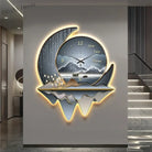 Dlight Decor Clock Wall Light with Luxury Crystal Glow Wall Art