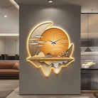 Dlight Decor Clock Wall Light with Luxury Crystal Glow Wall Art